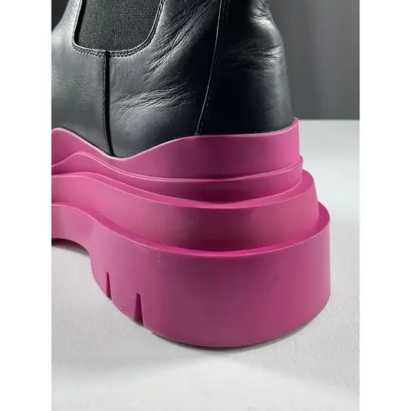 Bottega Veneta Black and Pink Women's Boots - Picture 9 of 16